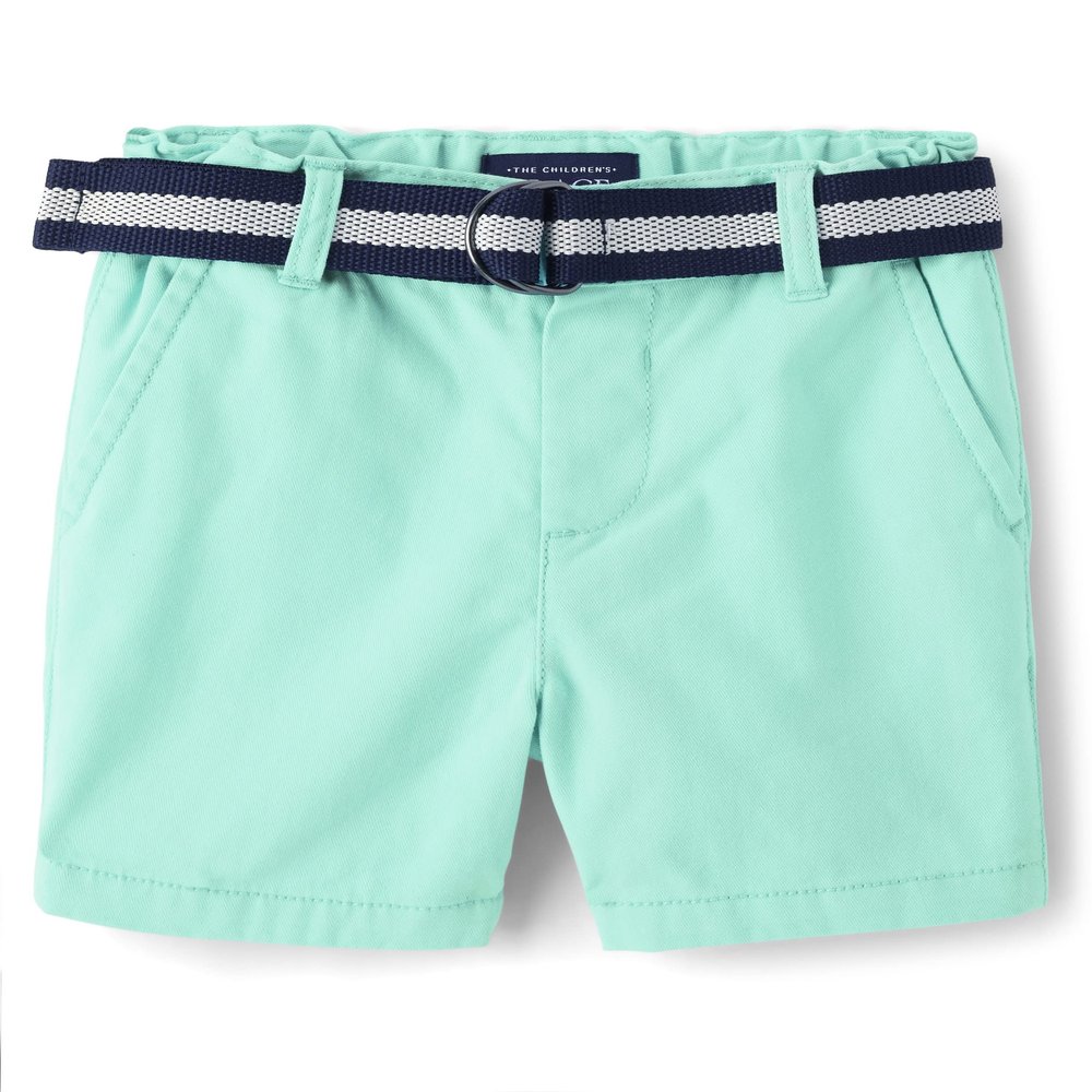 The Children's Place,and Toddler Boys Chino Shorts,Mellow Aqua,12-18 Months