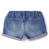 The Children's Place,and Toddler Girls Denim Shortie Shorts,Sage Wash,2T view 3