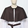 BLESSUME Unisex Medieval Short Cape Cloak (Large, Brown) view 2