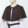 BLESSUME Unisex Medieval Short Cape Cloak (Large, Brown) view 3