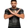 Red Plume Men's Compression Sports Fitness Short Sleeve Training Base Layers Shirt(DD,M) view 1