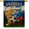 World Cup Uruguayan Tapestry Burlap Banner Home Decor Wall Art Patio Lawn Front Porch Room Decorations Outdoor Flags Yard Signs FIFA Soccer Gifts Sports Fan Goal Trophy Game Football Made In USA view 1