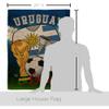 World Cup Uruguayan Tapestry Burlap Banner Home Decor Wall Art Patio Lawn Front Porch Room Decorations Outdoor Flags Yard Signs FIFA Soccer Gifts Sports Fan Goal Trophy Game Football Made In USA view 2
