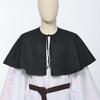 BLESSUME Unisex Medieval Short Cape Cloak (XX-Large, Black) view 2