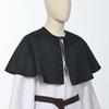 BLESSUME Unisex Medieval Short Cape Cloak (XX-Large, Black) view 4