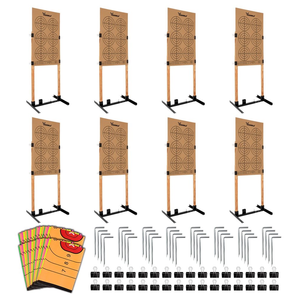 Highwild Adjustable Target Stand Base Paper Target Holder Versatile Shooting Base Set - 8 Pack