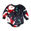 Baby Boy Outfit Kids Toddler Christmas Jumpsuit Long Sleeve Printed Romper Fall Winter Clothes 0-24 (Black, 6-12 Months) view 1