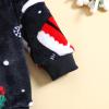 Baby Boy Outfit Kids Toddler Christmas Jumpsuit Long Sleeve Printed Romper Fall Winter Clothes 0-24 (Black, 6-12 Months) view 3