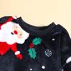 Baby Boy Outfit Kids Toddler Christmas Jumpsuit Long Sleeve Printed Romper Fall Winter Clothes 0-24 (Black, 6-12 Months) view 4