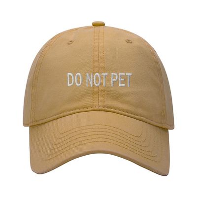 Baseball Cap Men Do Not Pet Embroidered Washed Cotton Dog Hat Baseball Caps (Khaki,7 5/8)