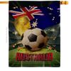 World Cup Australian Tapestry Burlap Banner Home Decor Wall Art Patio Lawn Front Porch Room Decorations Outdoor Flags Yard Signs FIFA Soccer Gifts Sports Fan Goal Trophy Game Football Made In USA view 1