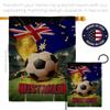 World Cup Australian Tapestry Burlap Banner Home Decor Wall Art Patio Lawn Front Porch Room Decorations Outdoor Flags Yard Signs FIFA Soccer Gifts Sports Fan Goal Trophy Game Football Made In USA view 4