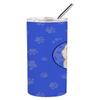 Caroline's Treasures WDK1057TBL20 Doodle Cream #5 Stainless Steel 20 oz Skinny Tumbler, Blue Vacuum Double Walled Reusable Insulated Tumbler Travel Cup for Coffee Cocktails Gift with Lid, 20 oz view 2