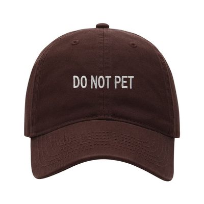 Baseball Cap Men Do Not Pet Embroidered Washed Cotton Dog Hat Baseball Caps (Brwon,7 5/8)