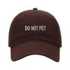 Baseball Cap Men Do Not Pet Embroidered Washed Cotton Dog Hat Baseball Caps (Brwon,7 5/8) view 1