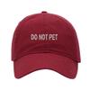 Baseball Cap Men Do Not Pet Embroidered Washed Cotton Dog Hat Baseball Caps (Red,7 5/8) view 1