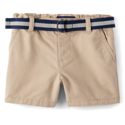 The Children's Place,and Toddler Boys Chino Shorts,Toast,18-24 Monts
