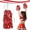 DILIBRA 24 Pcs Metallic Cheerleading Pom Poms, Cheerleaders Cheer Pom Poms with Baton Handle, Cheering Squad Hand Flower for Adults Kids Team Spirit Sports Game Dancing Party view 2