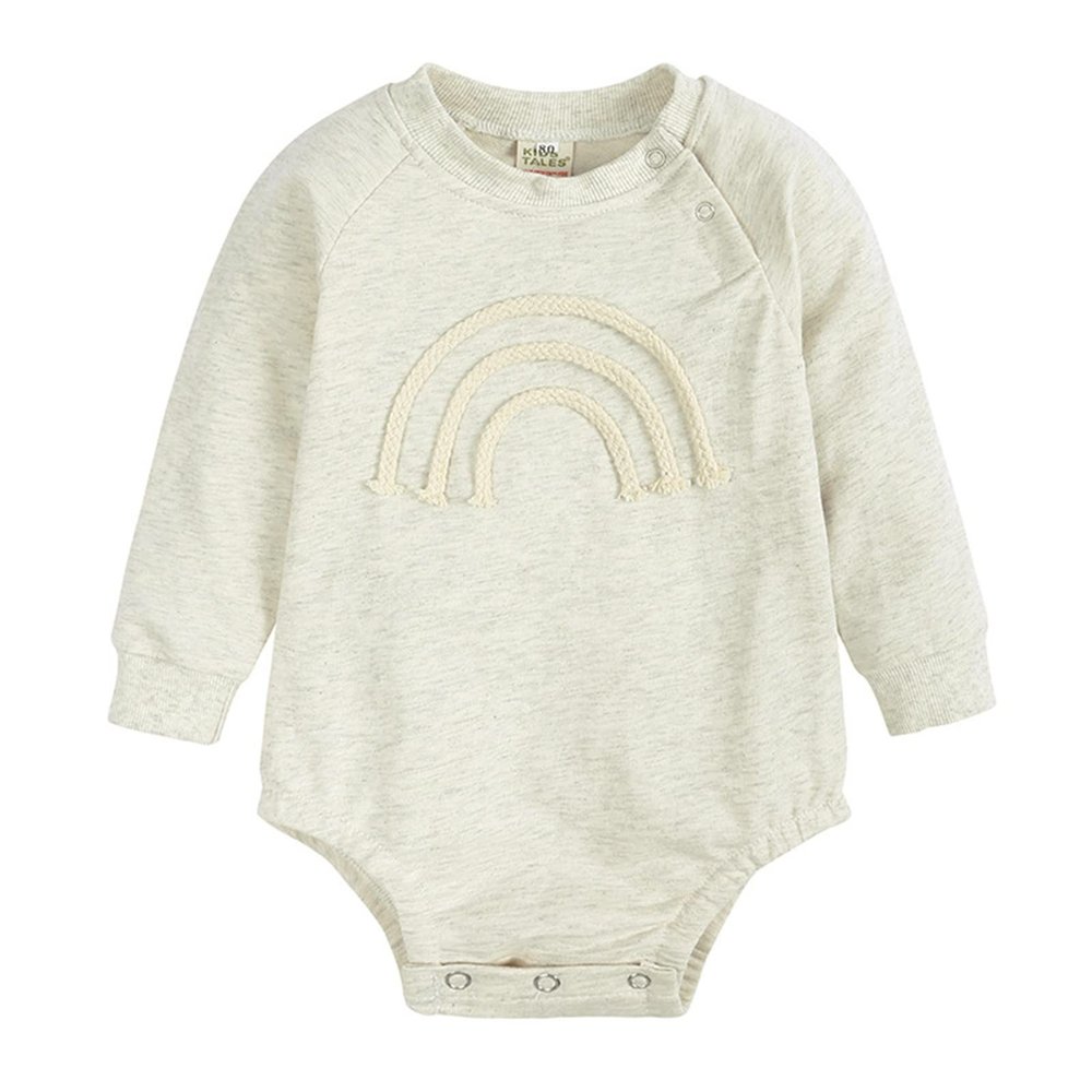Baby Boy Outfit Newborn Infant Boys Girls Long Sleeve Romper Tops Bodysuit for Babys 0-24 Months (White, 9-12 Months)