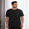 Deyeek Shoulder Surgery Shirts for Men Tearaway Side Snap Short Sleeves Rotator Cuff Dialysis Recovery Chemo Shirts Black view 3