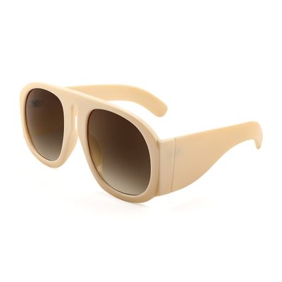 FEISEDY Retro Trendy Avaitor Sunglasses for Women Men Oversized Vintage 70s 80s Sunglasses Flat Top Shield Shades B2745