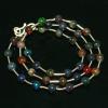 925 Silver Genuine Black Fire Ethiopian Opal Beaded Strand Jewelry view 3