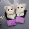 MBETA Cute Animal Gloves, Cartoon Cute Fun Knitting Warm Gloves, Full-Finger Thickened Soft Winter Warm Gloves view 1