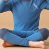 Fldy Boys Girls Thermal Underwear Set Kids Toddlers Fleece Lined Long Johns Set Winter Base Layer Top & Bottom Blue A 2-3 Years view 2