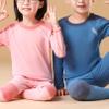 Fldy Boys Girls Thermal Underwear Set Kids Toddlers Fleece Lined Long Johns Set Winter Base Layer Top & Bottom Blue A 2-3 Years view 3