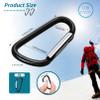 100 PCS Carabiner Clip,1.8" Aluminum Carabiner Caribeaner Clip,Small Carabiners,D Shape Carabiner Clips,Backpack Clips,Spring Snap Hook for Keychain Clip,Caribeener(Black) view 2