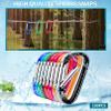 100 PCS Carabiner Clip,1.8" Aluminum Carabiner Caribeaner Clip,Small Carabiners,D Shape Carabiner Clips,Backpack Clips,Spring Snap Hook for Keychain Clip,Caribeener(Black) view 3