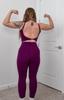Aoxjox High Waisted Workout Leggings for Women Trinity Yoga Pants 26.5" (Dark Purple, X-Small) view 2