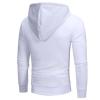 JEsilunmaMY Men's Asymmetric Zip Hoodies Long Sleeve Slim Fit Sweatshirt Jacket Color Block Soft Comfy Sportwear Outwear (White,3X-Large) view 2