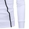JEsilunmaMY Men's Asymmetric Zip Hoodies Long Sleeve Slim Fit Sweatshirt Jacket Color Block Soft Comfy Sportwear Outwear (White,3X-Large) view 4