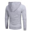 JEsilunmaMY Men's Asymmetric Zip Hoodies Long Sleeve Slim Fit Sweatshirt Jacket Color Block Soft Comfy Sportwear Outwear (Light Grey,Large) view 2