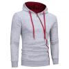JEsilunmaMY Men's Asymmetric Zip Hoodies Long Sleeve Slim Fit Sweatshirt Jacket Color Block Soft Comfy Sportwear Outwear (Light Grey,XX-Large)