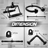 Yes4All Combo Double D Handle, Tricep Rope, Straight Bar & V Bar, Multi Cable Machine Accessories, Tricep Press Down & LAT Pulldown Attachments for Home Gym Set view 2