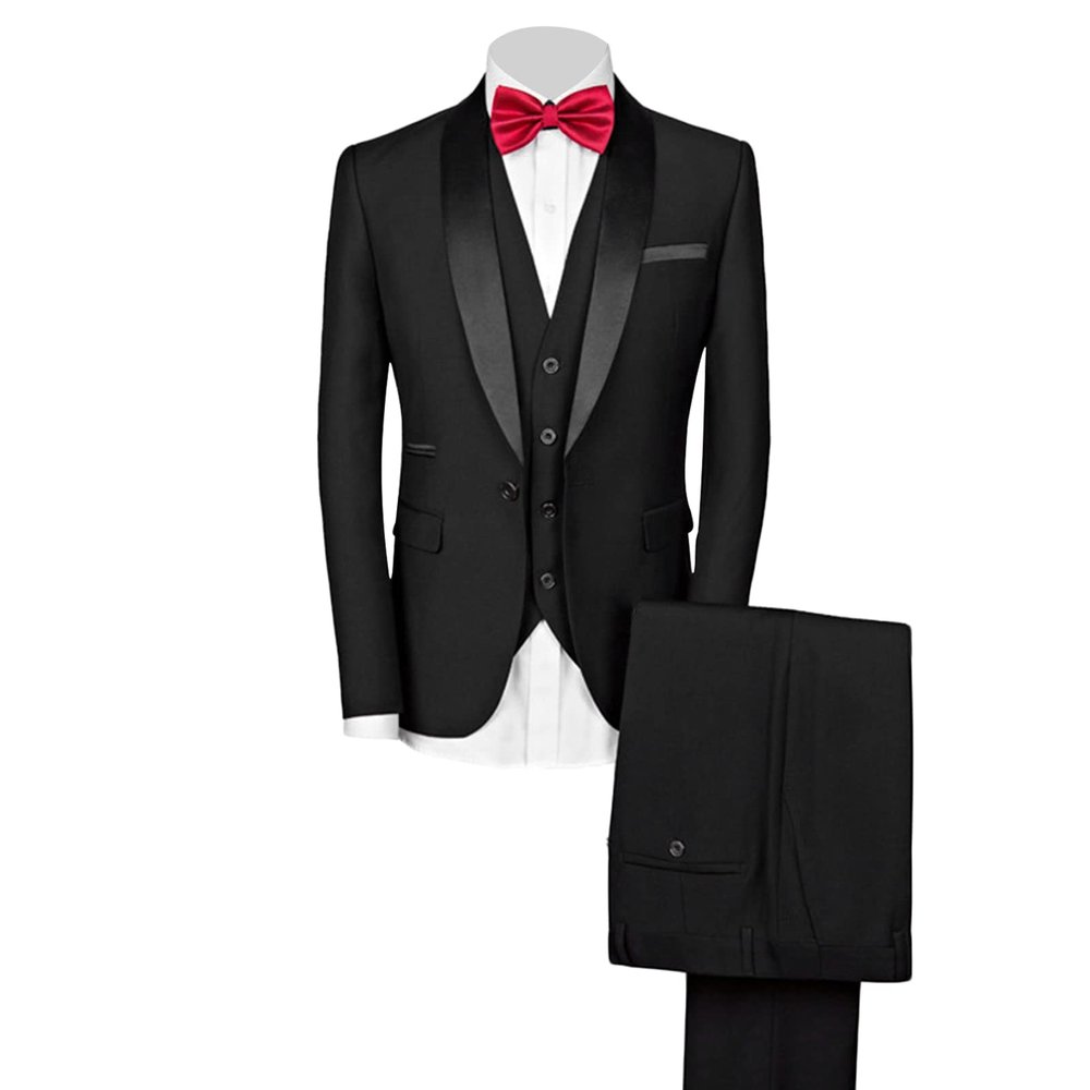 Men's Stage Suits Peak Lapel Dresses Tuxedo Suits Wedding Blazer Elegant Slim Fit Single Breasted Party Blazer (Black 1,Medium)