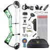 Compound Bow and Arrow Kit with All Accessory,CNC Milling Riser,USA Gordon Composites Limb,BCY String,19"-30" Draw Length,19-70Lbs Draw Weight,IBO 320fps for Hunting & Target (Green) view 1