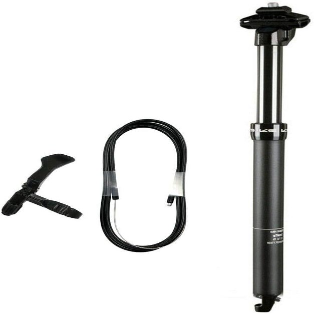 JGbike x Kindshock e10i Series Dropper Seatpost, 27.2mm Diameter, 120mm Travel, 20mm Offset, Includes Internal Cable Routing Remote Control.
