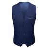 Men's Stage Suits Peak Lapel Dresses Tuxedo Suits Wedding Blazer Elegant Slim Fit Single Breasted Party Blazer (Dark Blue,XX-Large) view 2