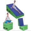 Gymnastics Mat 48x24 Inch Folding Incline Gymnastic Mat With Non-Slip Pvc Surface & Handles For Kids Home Training Exercise Gymnastics Mats For Tumbling,Tumbling Mats,Cheese Mat,Gymnastics Wedge Blue view 1