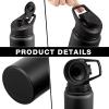 Foaincore 24 Pack Bulk Water Bottles 17 oz Aluminum Reusable Sports Bottles, Employee Appreciation Gifts for Team, Coworker, Staff, Office, Christian Charity Donation Supplies(Black) view 3