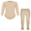 Kaerm Kids Girls 2Pcs Ballet Dance Winter Thermal Underwear Set Long Sleeve Gymnastics Dance Unitards with Pantyhose Set Mock Neck 11-12 Years view 1