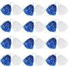 DILIBRA 24 Pcs Metallic Cheerleading Pom Poms, Cheerleaders Cheer Pom Poms with Baton Handle, Cheering Squad Hand Flower for Adults Kids Team Spirit Sports Game Dancing Party view 1