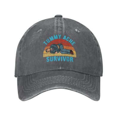 Funny Gift Hat Tummy Ache Survivor Hat for Men Baseball Hats Trendy Caps Deep Heather