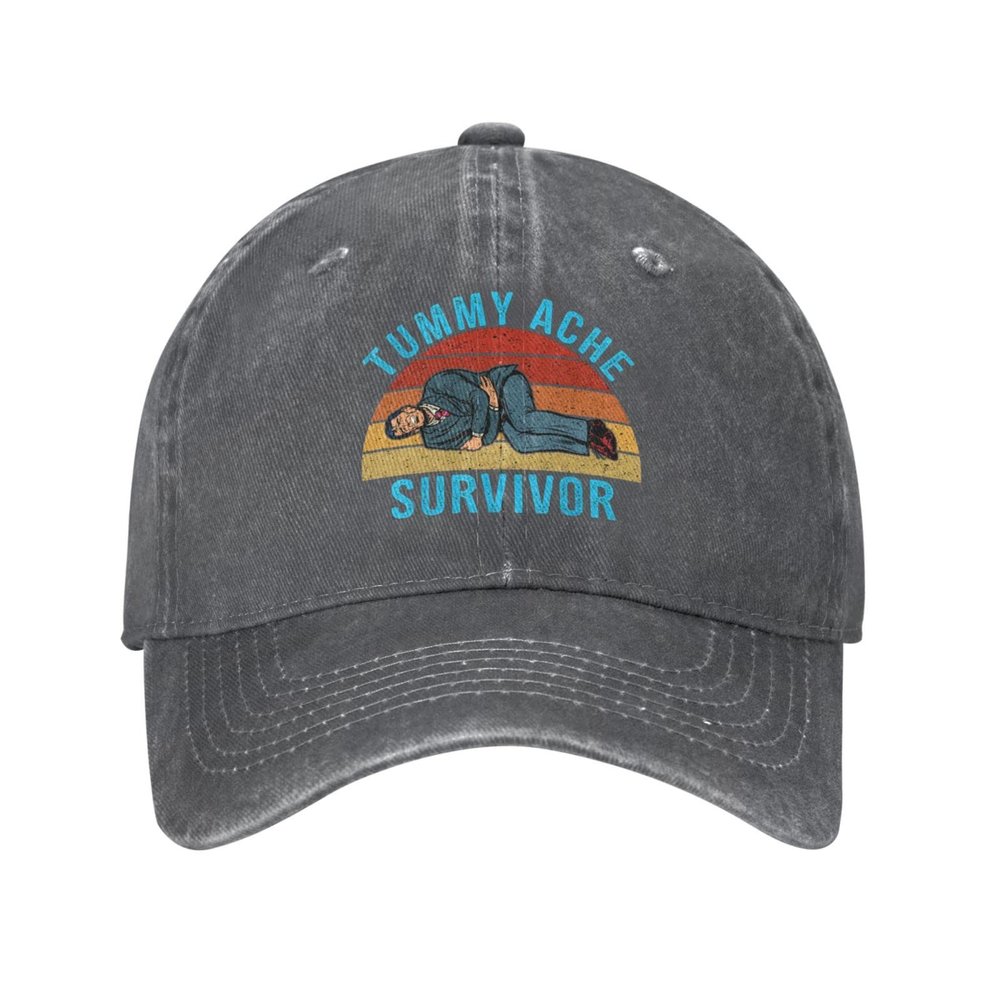 Funny Gift Hat Tummy Ache Survivor Hat for Men Baseball Hats Trendy Caps Deep Heather