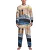 Retro Titanic Famous Old Historic Men's Pajama Set Long Sleeve Pullover Sleepwear Soft Loung Set Pjs for Home Travel M view 1