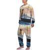 Retro Titanic Famous Old Historic Men's Pajama Set Long Sleeve Pullover Sleepwear Soft Loung Set Pjs for Home Travel M view 2