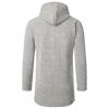 Winter Jackets For Men, Mens Fashion Jackets And Coats Men Jacket S Black Coat Men's Medium Long Coat Hooded Plush Plaid Knitting Drawstring Coat Sweater Warm Solid Color Jackets (XL, Light Gray) view 2